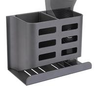 Linkidea Supporto per rasoio elettrico in alluminio, supporto da parete, compatibile con rasoio Philips Norelco 2400 e 3600, organizer da bagno, contenitore adesivo antiruggine (grigio)