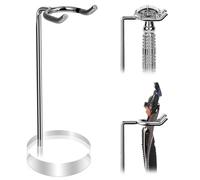 Linkidea Supporto per rasoio in acciaio inox, base in acrilico ponderato, compatibile con Gillette ProGlide Power, Merkur 23C, Schick Hydro Sensitive (argento)