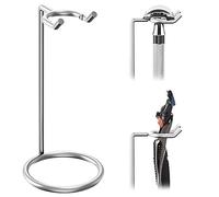 Linkidea Supporto per rasoio in acciaio inox, elegante supporto da viaggio per rasoio da uomo, compatibile con rasoi di sicurezza a manico lungo, Fusion 5, ProShield e serie NFL (argento/cromo lucido)