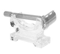Linkidea Supporto per rasoio in acrilico, compatibile con Gillette Fusion Series, Vector 3, Sensor 3, Dorco Pace 6 Pro, porta rasoio ad asciugatura rapida per piano del bagno (trasparente)
