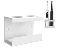 Linkidea Supporto per spazzolino elettrico da parete per bagno, organizer per spazzolino da parete autoadesivo compatibile con 7am2m (Bianco)