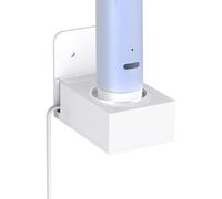Linkidea Supporto per spazzolino elettrico da parete, supporto per spazzolino da denti in acrilico autoadesivo per bagno, supporto per spazzolino elettrico compatibile (Caricabatterie ovale)