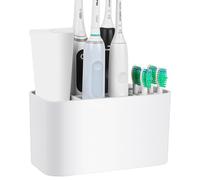 Linkidea Supporto per spazzolino elettrico per doccia, in plastica, autoadesivo/supporto per dentifricio, compatibile con Oral-B serie iO, Philip Sonicare ProtectiveClean