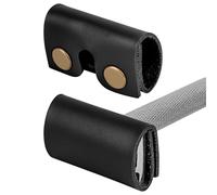 Linkidea Testina per rasoio di sicurezza Copertura in pelle vegana, Copertura per rasoio di sicurezza a doppio taglio per viaggio,compatibili con Merkur 34C HD, 34C, 23C, Henson AL13 (Nero)