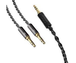 Linkidea Upgrade - Cavo audio 6N per cuffie HIFIMAN Edition XS, SUNDARA, Arya, HE400SE, Ananda, Denon AH-D7200, cavo di ricambio per cuffie (4,9 piedi/1,5 m) (spina 3,5 mm)