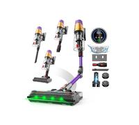 Linkifly A12 Aspirapolvere Senza Fili, 8 in 1 Combo Lavapavimenti, 48Kpa 550W 70Min, Touch Schermo, Aspirapolvere Pieghevole con Ricarica A Parete per Tappeti Domestici/Auto/Peli di Animali