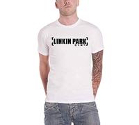 Linkin Park Da Uomo Bracket Logo T-Shirt Maglietta Bianca