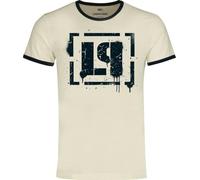 Linkin Park Logo - Ringer Shirt Uomo T-Shirt Ringer Panna 4XL 100% Cotone Regular