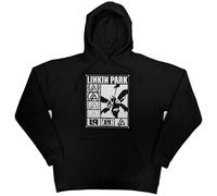 Linkin Park 'Logos Rectangle' (Nero) Felpa con Cappuccio Pullover - UFFICIALE
