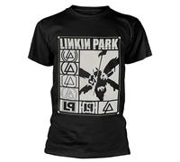 Linkin Park 'Logos Rectangle' (Nero) T-Shirt - NUOVO E UFFICIALE