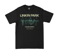 Linkin Park Maglietta Ufficiale da Zero Merch Blurry Portrait Tour, Nero Slavato, M