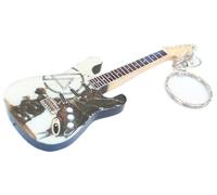 Linkin Park Meteora - Portachiavi a forma di chitarra, nero e bianco, 10 cm
