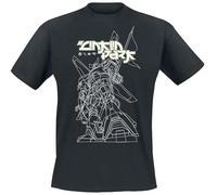 Linkin Park Reanimation Mega Bot Uomo T-Shirt Nero 100% Cotone Regular