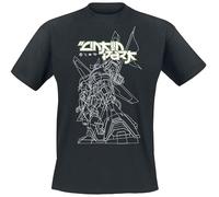 Linkin Park Reanimation Mega Bot Uomo T-Shirt Nero 100% Cotone Regular