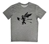 Linkin Park T-Shirt Uomo Street Soldier Slim Fit Grigio, Grigio, M