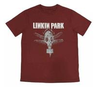 Linkin Park Unisex T-Shirt Gas Mask - Red Cotton