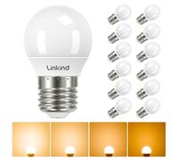 Linkind Dimmerabile Lampadine LED E27, Golf P45/G45, 4.2W(Equivalenti a 40W), Luce Bianca Calda 2700K, 470 Lumen, Pacco da 12