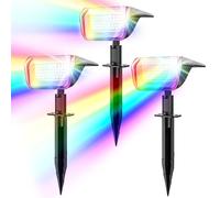 Linkind Faretti Solari da Esterno RGB 60LED Multicolore Lampade Solari da