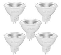Linkind - Lampadina LED GU5.3 MR16, 5W, 40W, 50W, luce bianca calda, angolo di diffusione 36°, 520 lm AC/DC 12 V, non dimmerabile, 5 pezzi
