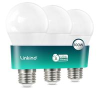 Linkind Lampadina LED ultra efficiente E27 1521 lm, 7,2 W = 100 W, Bianco neutro 4000 K, Classe di efficienza energetica A, Non dimmerabile, Lampadina a risparmio energetico A60 E27, Pacco da 3
