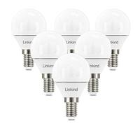 Linkind Lampadine LED E14 Attacco Edison, Golf P45/G45, 5W(equivalenti a 40W), Luce Bianca Calda 3000K, 470 Lumen, Non Dimmerabile, Pacco da 6