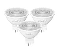 Linkind Lampadine LED GU5.3 MR16, Faretti Luce 3.4W(Equivalenti a 35 W),2700K Bianco Caldo,Non Dimmerabile, Angolo del Fascio di 36 Gradi, Pacco da 3