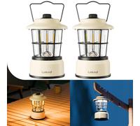 Linkind Lanterne a LED in stile retrò, alimentate a batteria, confezione da 2