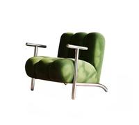 LINKIO Divano Singolo Casual In Stile Crema Semplice E B& Soggiorno Balcone Piccolo In Velluto Di Agnello(C)