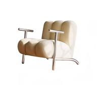 LINKIO Divano Singolo Casual In Stile Crema Semplice E B& Soggiorno Balcone Piccolo In Velluto Di Agnello(A)