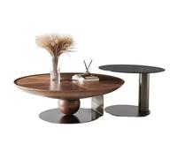 LINKIO Tavolino Piccolo Tavolino da caffè rotondo a forma di disco volante, moderno, semplice, for soggiorno, casa, piccoli elettrodomestici Tavolo ModerCenter per Soggiorno(100cm)