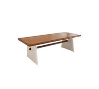 LINKIO Tavolo da Cucina Moderno Tavolo da pranzo in legno massello for piccoli usi domestici, stile Wabi-sabi, rettangolare in legno(160cm)
