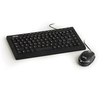 LINKLKTAST04 + LKMOS04 - Mini Tastiera Italiana Multimediale USB + Mini Mouse Ottico USB 3 tasti Nero