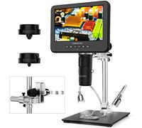 LINKMICRO LM246MS Microscopio Digitale HDMI 7" 2000X 3 Lenti UHD 2160P Supporto in Metallo da 13 Pollici per Saldatura Microscopio a Monete Vista Completa di Monete