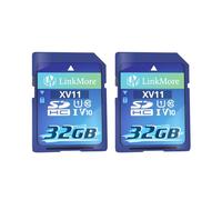 LinkMore Scheda SDHC 32 GB (Set da 2) Memory Card per Macchina Fotografica, SD Card 32GB, A1, UHS-I, U1, V10, Classe 10, Velocità di Lettura fino 97 MB/s, Scheda SD Macchina Fotografica