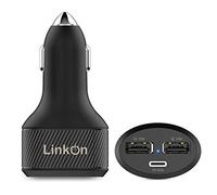 LinkOn 84W USB-C Caricatore per Auto con porte 60W PD3.0 PPS e 18W QC3.0 Compatibile con MacBook Dell HP Xiaomi ASUS Acer Razer Stealth Samsung Huawei FCP SCP Apple iPhone iPad