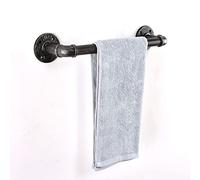 LINKPIPES Portasciugamani da parete industriale per tubi portasciugamani da bagno rustico, resistente (12 inch, nero grigio)