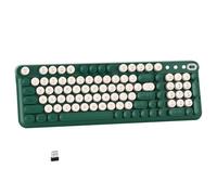 Links9+ Tastiera wireless Bluetooth, ricevitore da 2,4 GHz (verde) | Lunga durata della batteria, 2.4G e tastiera Bluetooth Dual-Mode compatibile con Windows, macOS, iPad, PC, laptop, tablet