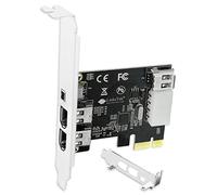 LinksTek Scheda di espansione PCIE FireWire 400 a 4 porte 1394A 1394A per PC desktop Windows, 3 porte 6 pin e 1 porta 4 pin 1394A 400 Mbps, con cavi a 4 pin 1394A 1394A e staffa a basso profilo