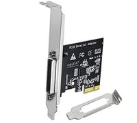 LinksTek Scheda parallela PCI Express a 1 porta per stampanti, porta parallela DB25 LPT PCIE standard IEEE 1284, supporta IEEE 1284 SPP, Nibble, Byte ed ECP, scheda porta parallela PCIE DB25 (PCIE-PA1