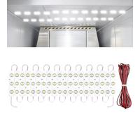 Linkstyle 12V 60W Luci per Auto a LED per Auto, Auto Luci con Cavo di Prolunga per Auto Camper Van Caravan Boat Motorhome Cargo Transit Bus - Bianco [Classe di efficienza energetica A++]