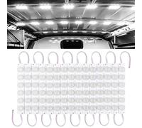 Linkstyle Luce Interna Furgone 12V, 90 LEDs Kit LED Interni Auto per Van RV Rimorchio Barca Bus Camper, 15 Moduli, Bianco