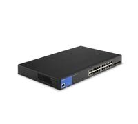 Linksys LGS328MPC-EU Switch di rete Gigabit PoE+ a 24 porte, 410 W, 4 porte di uplink 10G SFP+, smart switch gestito, sdoppiatore Ethernet con chassis in metallo, montaggio su parete o scrivania
