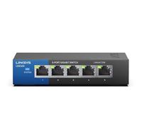 Linksys LGS105-EU Switch di rete Gigabit non gestito a 5 porte, hub Ethernet per casa e ufficio con chassis in metallo, montaggio a parete o su scrivania, sdoppiatore Ethernet, plug-and-play