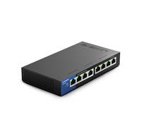 Linksys LGS108-EU Switch di rete Gigabit non gestito a 8 porte, hub Ethernet per casa e ufficio con chassis in metallo, montaggio a parete o su scrivania, sdoppiatore Ethernet, plug-and-play