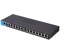 Linksys LGS116-UK Unmanaged network switch Gigabit Ethernet (10/100/1000) Black network switch - Network Switches (Unmanaged, Gigabit Ethernet (10/100/1000))