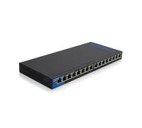 Linksys LGS116P-EU Switch di rete Gigabit non gestito a 16 porte, 1.000 Mbps, 8 porte PoE+, per aziende, uffici domestici, sorveglianza IP, sdoppiatore Ethernet per desktop