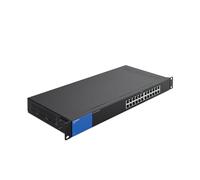 Linksys LGS124-EU Switch di rete Gigabit non gestito a 24 porte, hub Ethernet per casa e ufficio con chassis in metallo, montaggio a parete o su scrivania, sdoppiatore Ethernet, plug-and-play