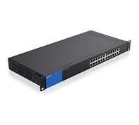 Linksys LGS124-UK - Switch di rete Gigabit non gestito a 24 porte - Hub switch Ethernet per casa e ufficio con alloggiamento in metallo, montaggio a parete o splitter Ethernet desktop, Plug and Play