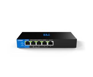 Linksys Switch PoE+ non gestito multi-gig, 2,5G, 5 porte | Ethernet, efficienza energetica | Controllo di flusso full-duplex | Per uffici domestici, senza ventola, involucro in metallo | PoE 60 W