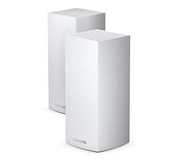 Linksys Velop MX10600 Sistema WiFi 6 mesh WLAN Tri-Band AX5300, router, ripetitore, range extender fino a 525 m² per 100 dispositivi, MU-MIMO, filtro famiglia, Confezione da 2, Bianco